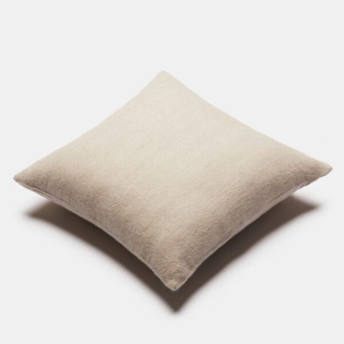 Alpaka Exclusive Fishbone Wool Kussen White / Beige | 40 x 40 cm
