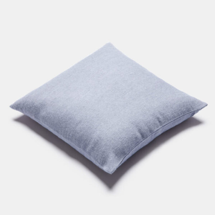 Alpaka Exclusive Fishbone Wool Kussen Misty Blue / Silver | 40 x 40 cm