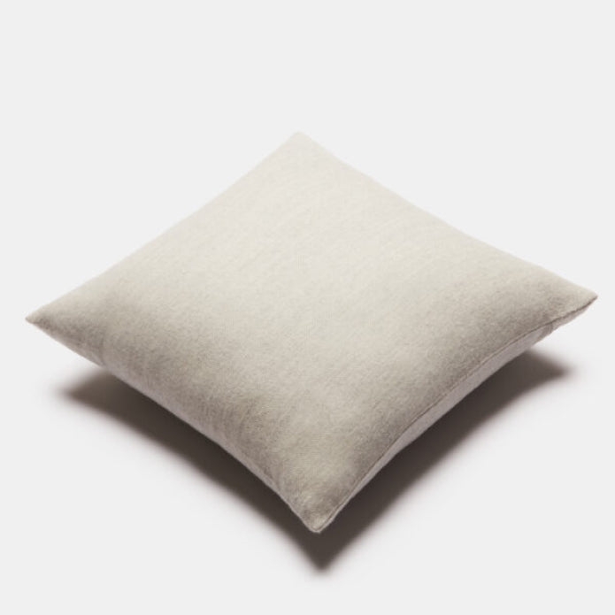 Alpaka Exclusive Fishbone Wool Kussen White / Silver | 40 x 40 cm