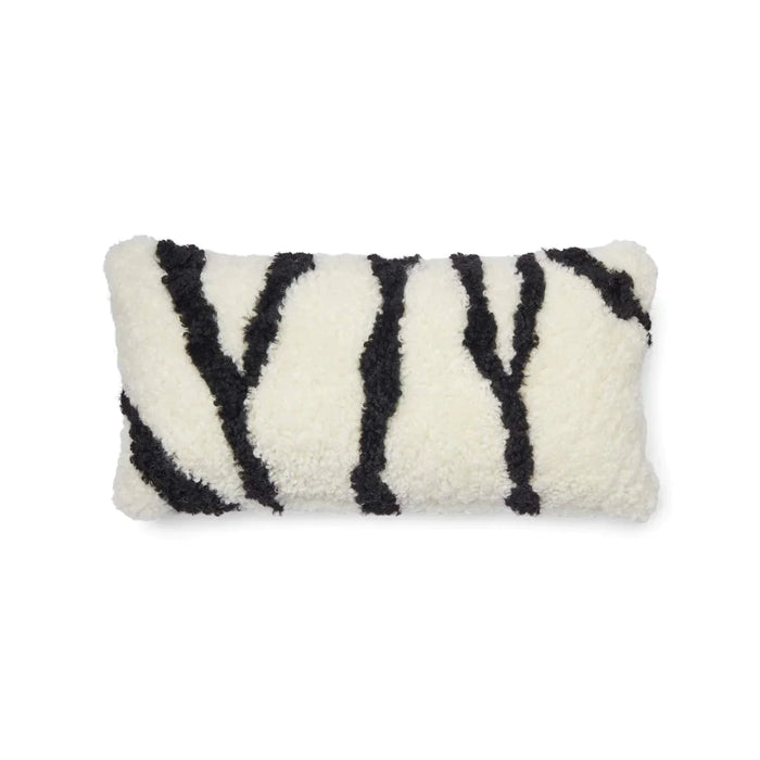 LivingLux Zebra Kussen, Short-Wool New Zealand Schapenvacht, double side
