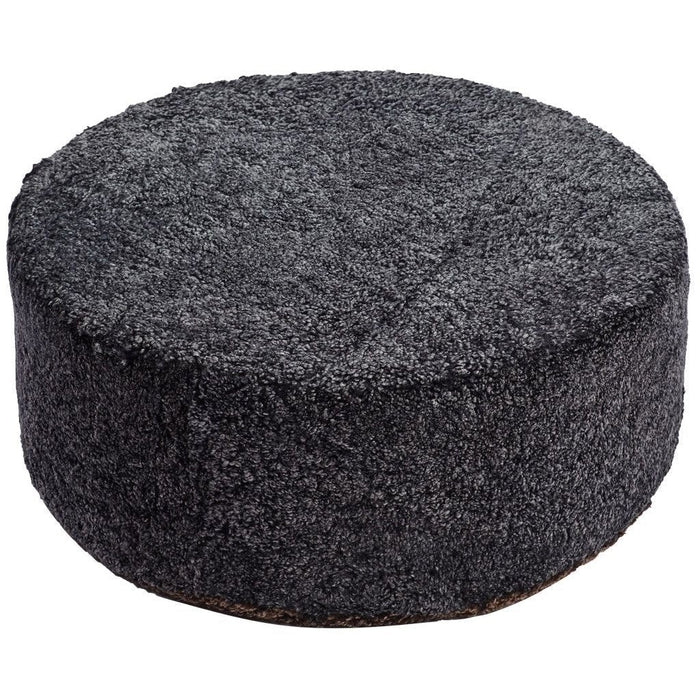 NC Living New Zealand Design Pouf - Shortwool | Size small Poufs Anthracite/Cappuccino