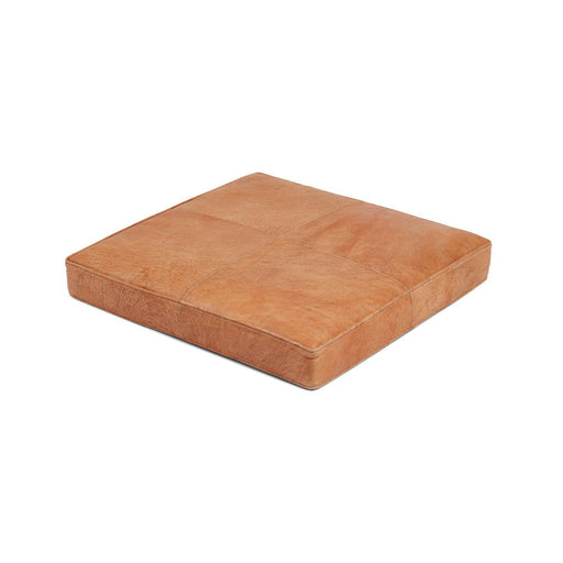 NC Living Cushion of Premium Quality Calf Leather, 50x50x6 cm. Cushions Golden Tan