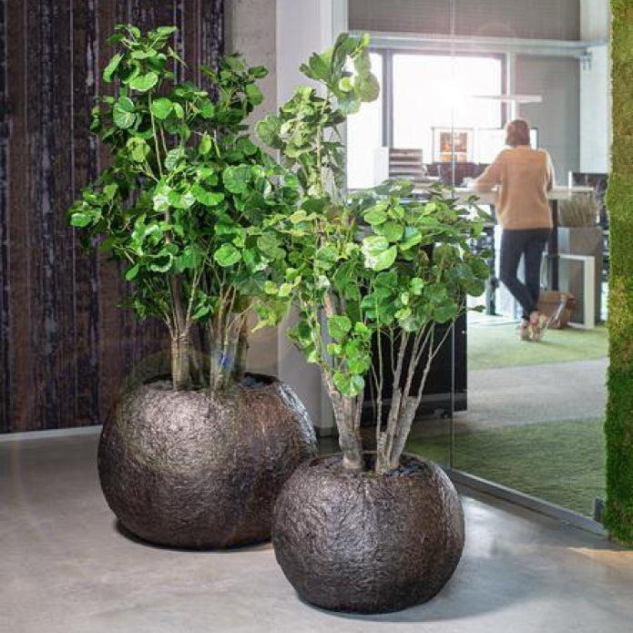 LivingLux Brons Rotsachtige Plantenbak | 80 x 57 cm