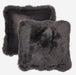 NC Living New Zealand Cushion, Long-Wool, Lamb leather backing. Size: 50x50cm Cushions Steel