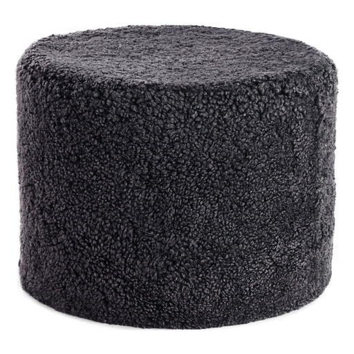 NC Living New Zealand Pouf | Shortwool curly | Cylinder | 41x31 cm. Poufs Anthracite