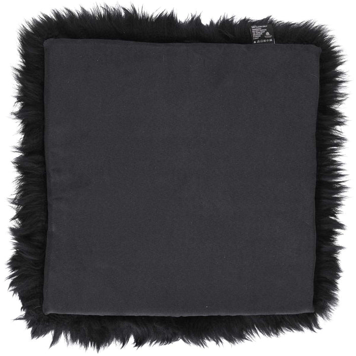 NC Living New Zealand Seat Cover | Longwool, Square | 37x37 Seat Covers Black