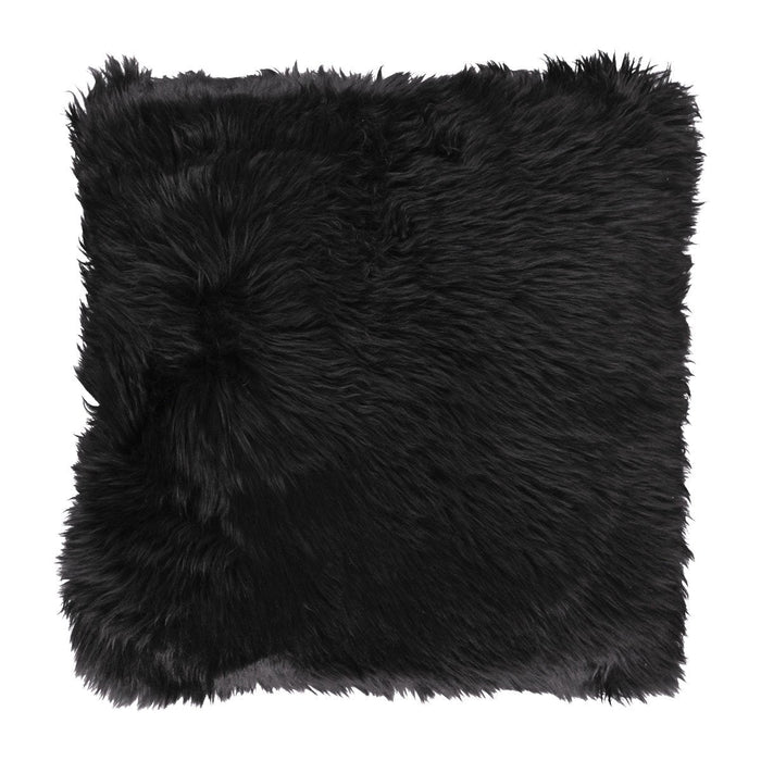 NC Living New Zealand Sheepskin Cushion - LongWool | 35x35 cm. Cushions Black
