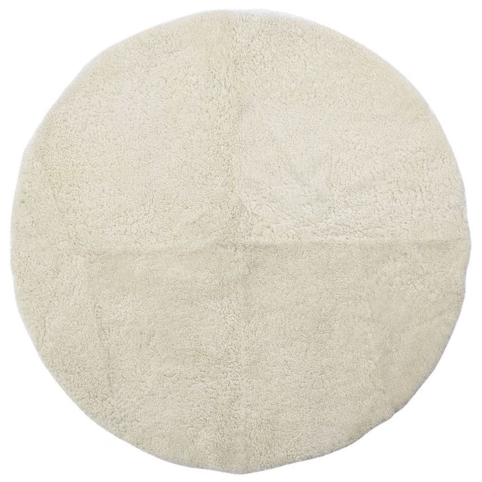 NC Living New Zealand Design Rug - ShortWool Curly | Round | 140cm. Design Rugs Ivory