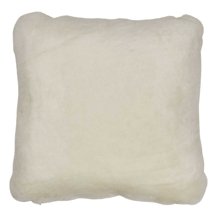 NC Living Premium Quality, New Zealand Cushion, 12mm Moccasin. Size: 40x40 cm Cushions White