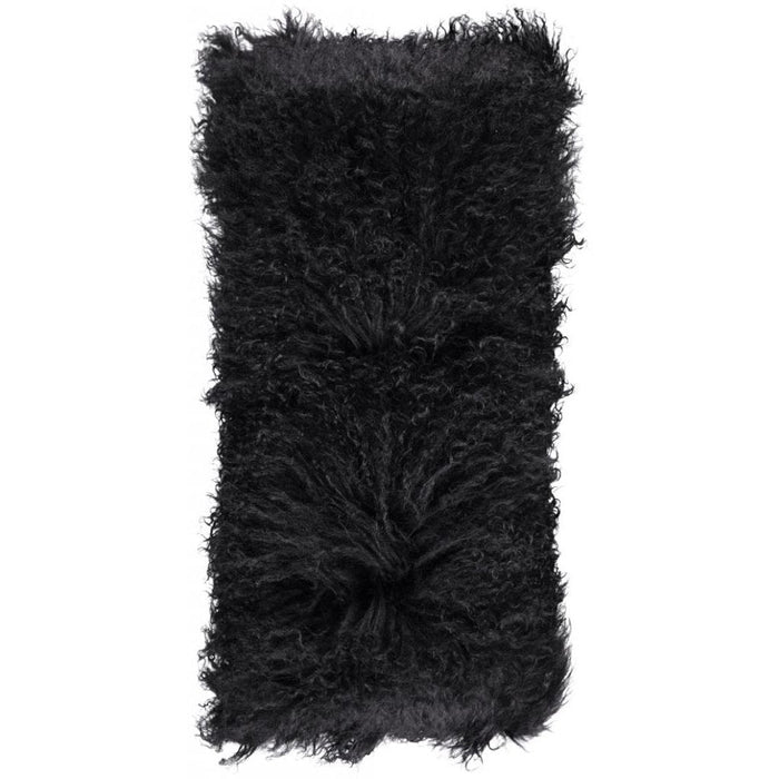 NC Living Tibetan Sheepskin cushion | 28x56 cm. Cushions Black