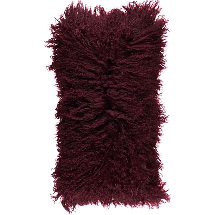 NC Living Tibetan Sheepskin cushion | 28x56 cm. Cushions Burgundy