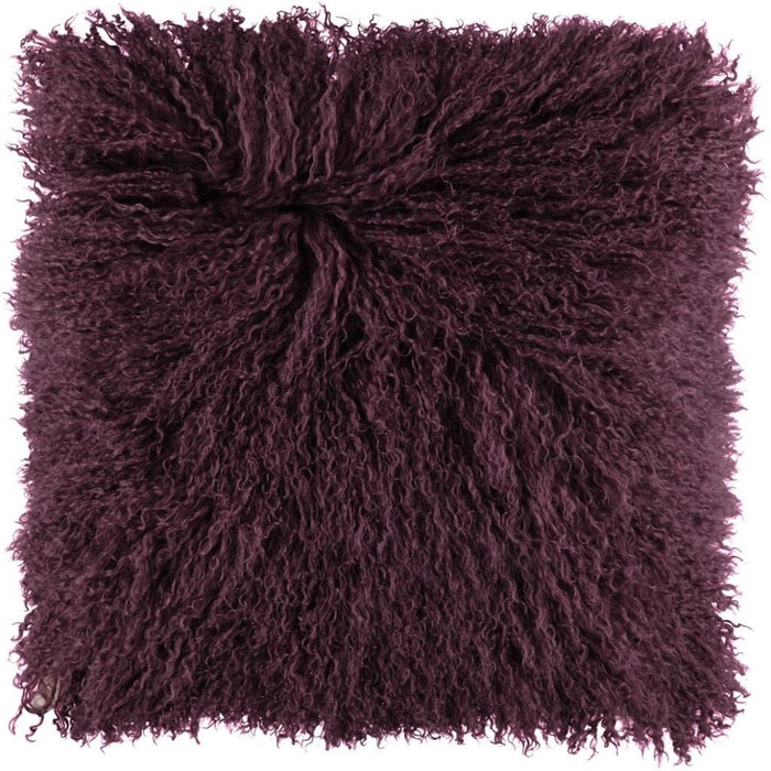 NC Living Tibetan sheepskin Cushion | 40x40 cm. Cushions Aubergine